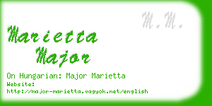marietta major business card